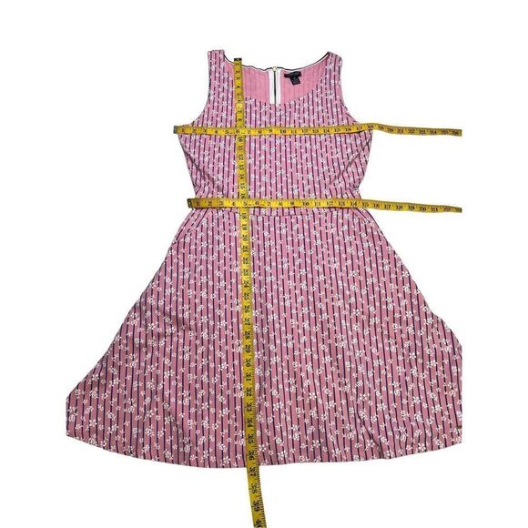 US Polo dress women’s Medium pink blue stripe sleeveless A-Line with pockets - Picture 5 of 9
